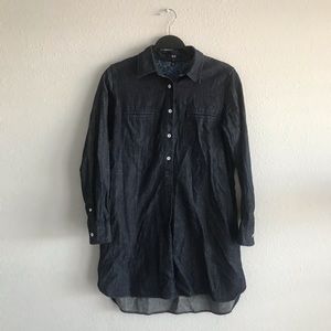 Uniqlo Denim half button up shirt dress